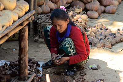 Marktfrau (Laos)