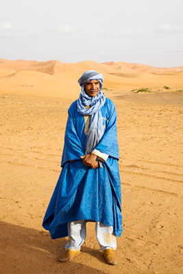 Berber in der Erg Chebbi (bei Erfoud, Marokko)